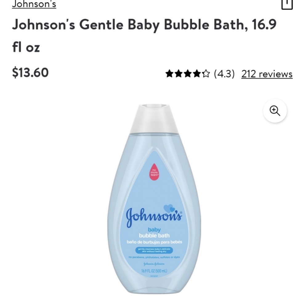 Johnson's Baby Bubble Bath. Set of 2.